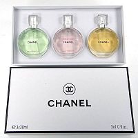 Парфюмерный набор Chanel Chance Eau de Toilette/Chance Eau Tendre/Chance Eau Fraiche 3x30 ml оптом в Махачкала 